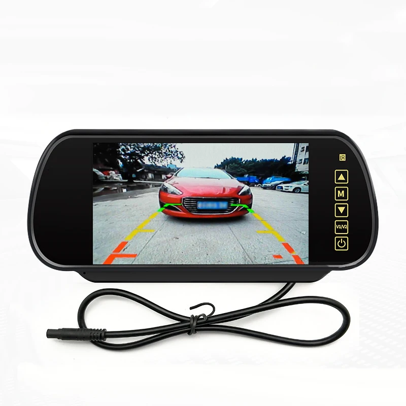 Автомобильный монитор USB TF карты 7 дюймов Bluetooth Камера заднего вида светодиодный ночного видения