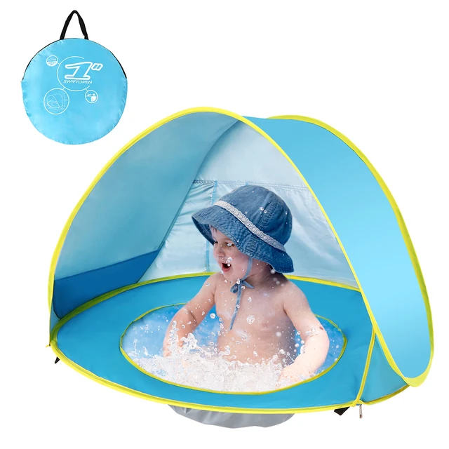 Cheap Oudoor Ultralight Camping Tent Pop Up Baby Beach Tent Waterproof Anti-UV Sun Shelter Outdoor Camping Sun Shade with Pool Kids