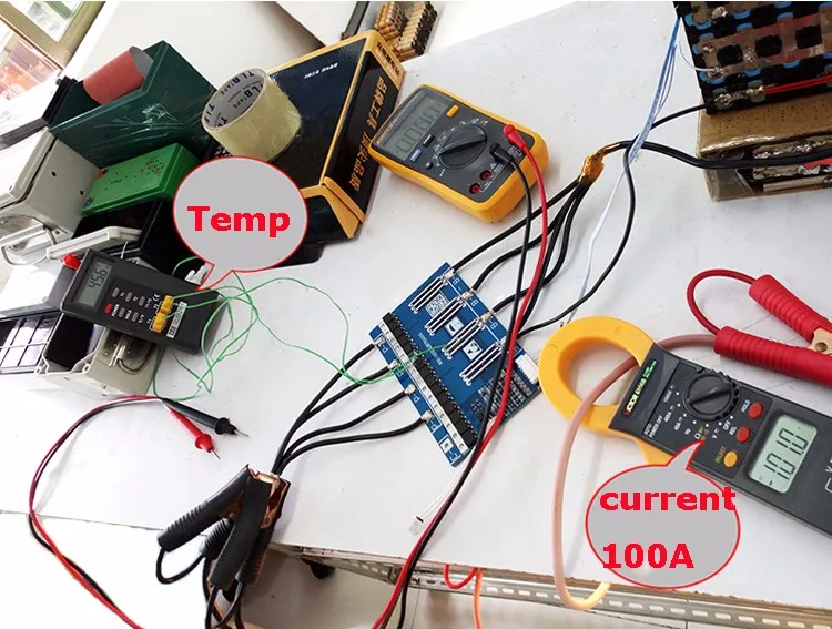 8S 100A LiFePO4 BMS/PCM/PCB плата защиты батареи для 8 пакетов 18650 батареи с переключателем температуры