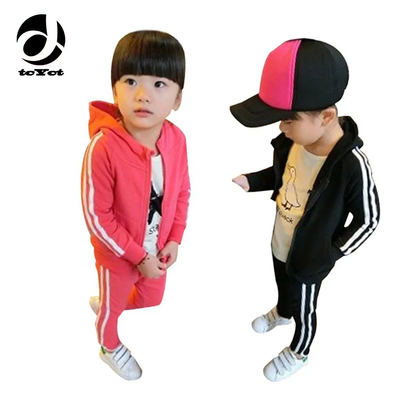 Buy New Autumn Casual Striped Hooded Track Suit Kids