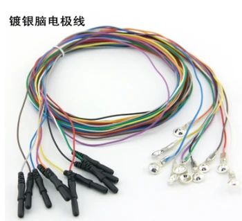 

Compatible New Molded 10PCS Din 1.5 EEG cable with gold plated cup with colorful cable with 1year warranty