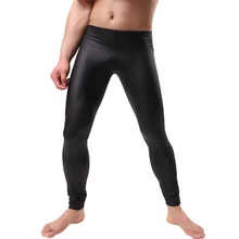 Из искусственной кожи человек дно нижнее бельё для девочек мужской сексуальный продлить Lounge брюки мальчиков леггинсы женщин пижамы вечерние клубн