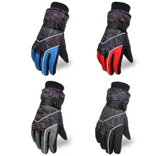 Ветрозащитная Водонепроницаемый Нескользящие Сенсорный экран лыжные перчатки унисекс теплый зимний лыжный Ездовые перчатки