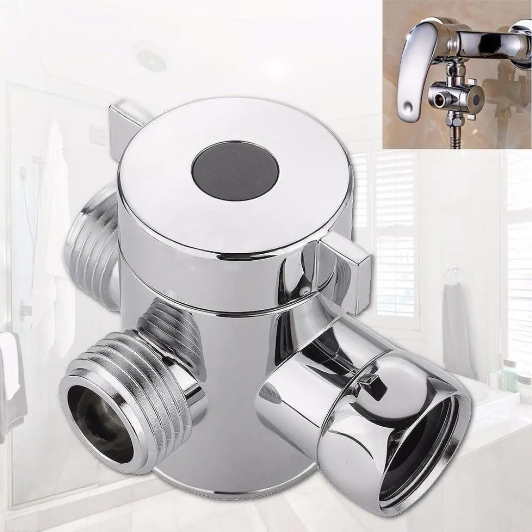 

Bathroom Three-way Socket Water Separator Faucet Top Spray Shower Arm Three-way Diverter Boom Transfer Rain Shower System