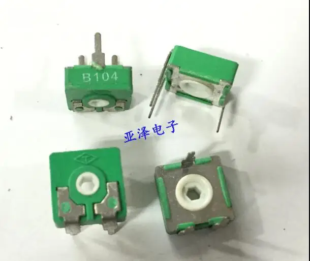 [VK] T square Spain potentiometer PT10-B100K B104 adjustable horizontal hexagonal hole resistance switch | Обустройство дома