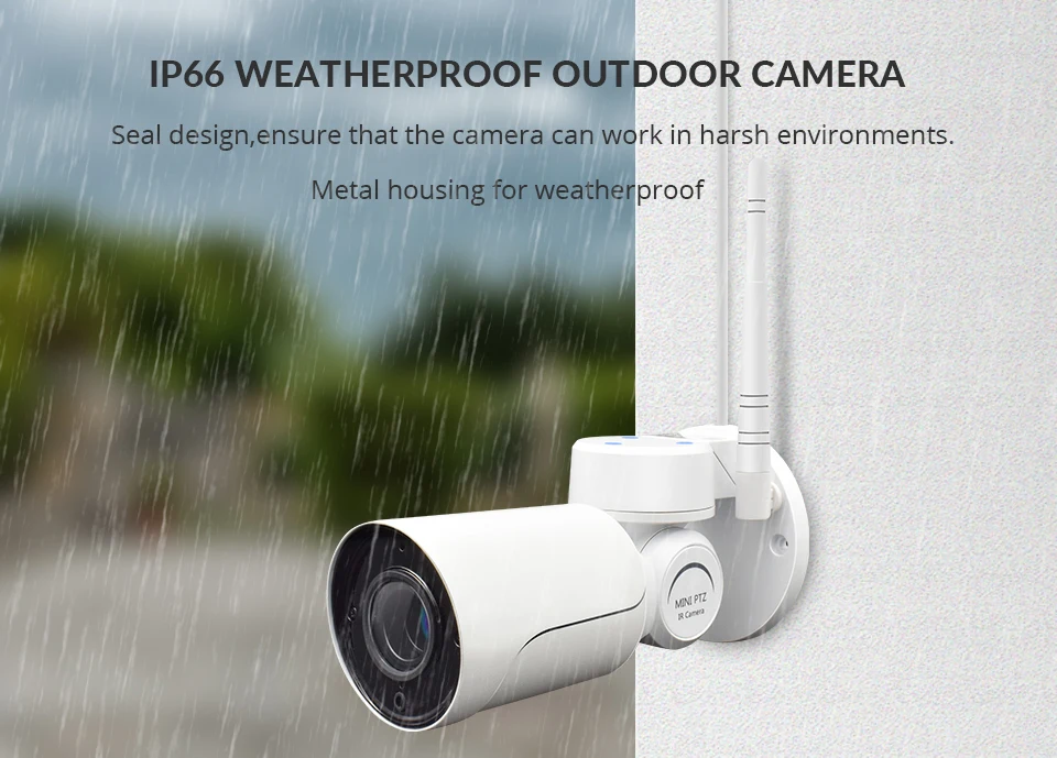 2MP Full HD Bullet WIFI PTZ CCTV Camera Outdoor 4x Zoom Varifocal Pan Tilt Wireless Yoosee Wireless Camera Support ONVIF 7
