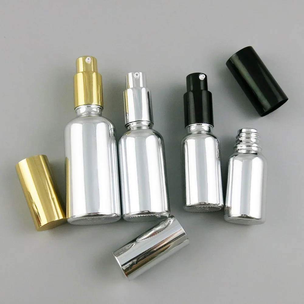 200 X High Quality Refillable Silver Glass Cream Shampoo Bottle With