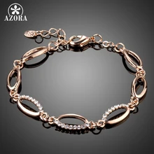AZORA Розовое золото Цвет Маркиза Австрийские кристаллы Stellux теннисные браслеты для женщин TS0160