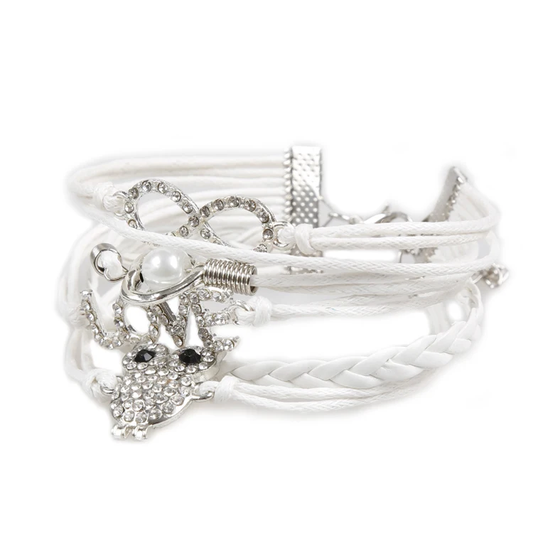 Fashion Multilayer Leather Bracelet Women Vintage ...