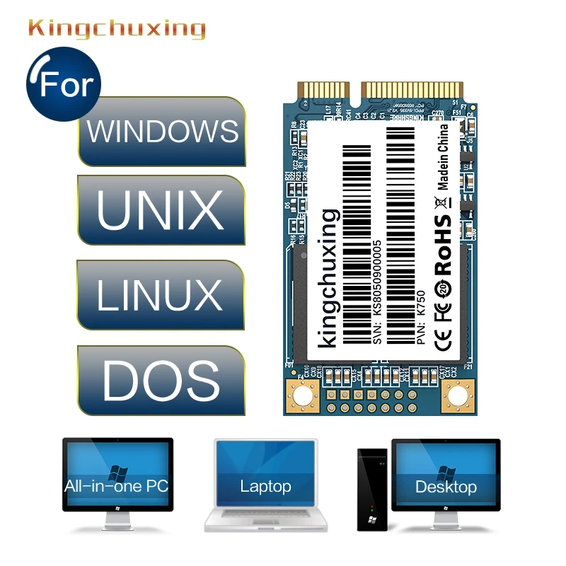 Kingchuxing 1,8 дюймов Msata Mlc Sm2246Xt твердотельный накопитель для ноутбука, настольного компьютера, ультратонкий сверхскоростной жесткий диск