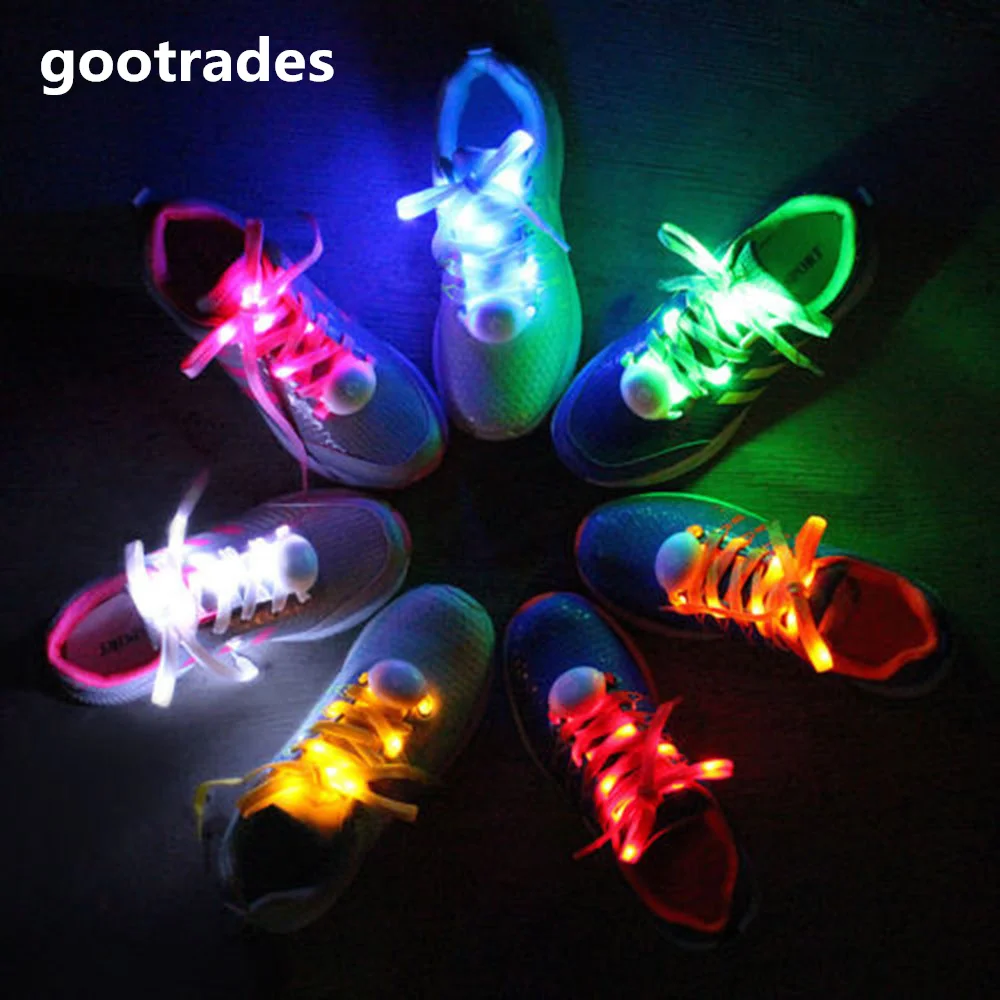 2 to 50 LED Shoelaces Light Up Flashing Glow Strap Luminous Shoe Laces Wholesale