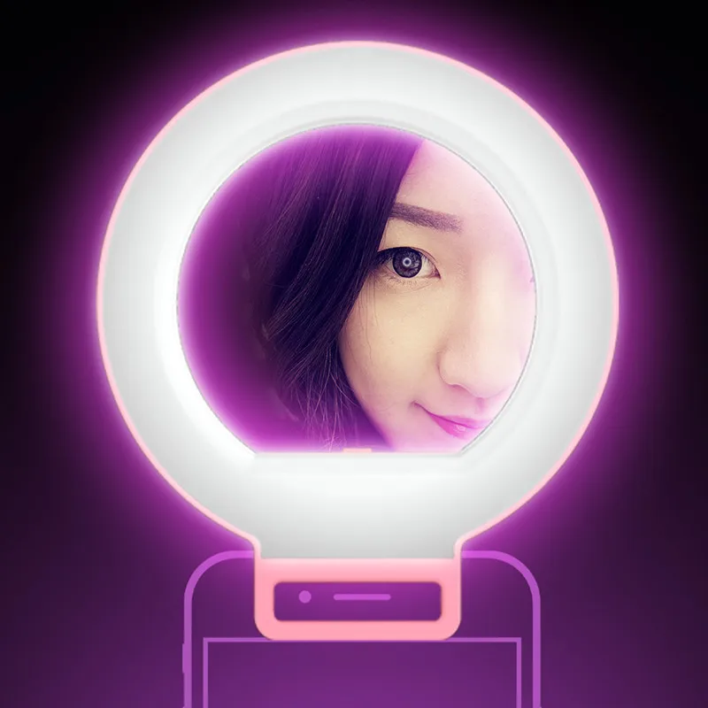 

With LED Fill-light Phone Lens Camera Self-timer Beauty Artifact Mobile Phone Lens For iphone 7 7 plus 6 6s plus Samsung S7 S6