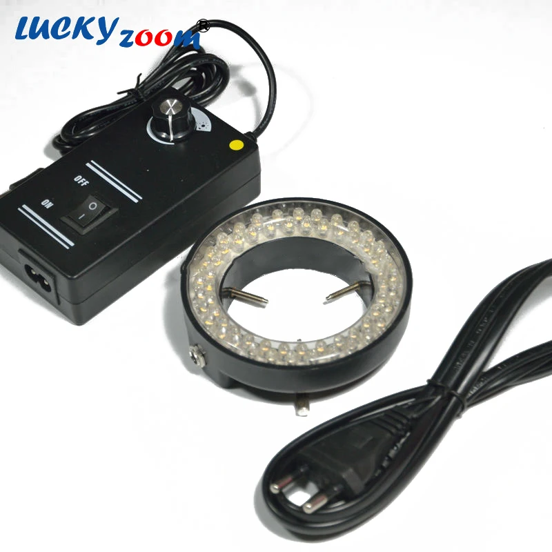 

60 Led Ring Lamps Yellow Fluorescence Light Biological Zoom Stereo Microscope Illuminated Accessory 220V or 110V Adapter