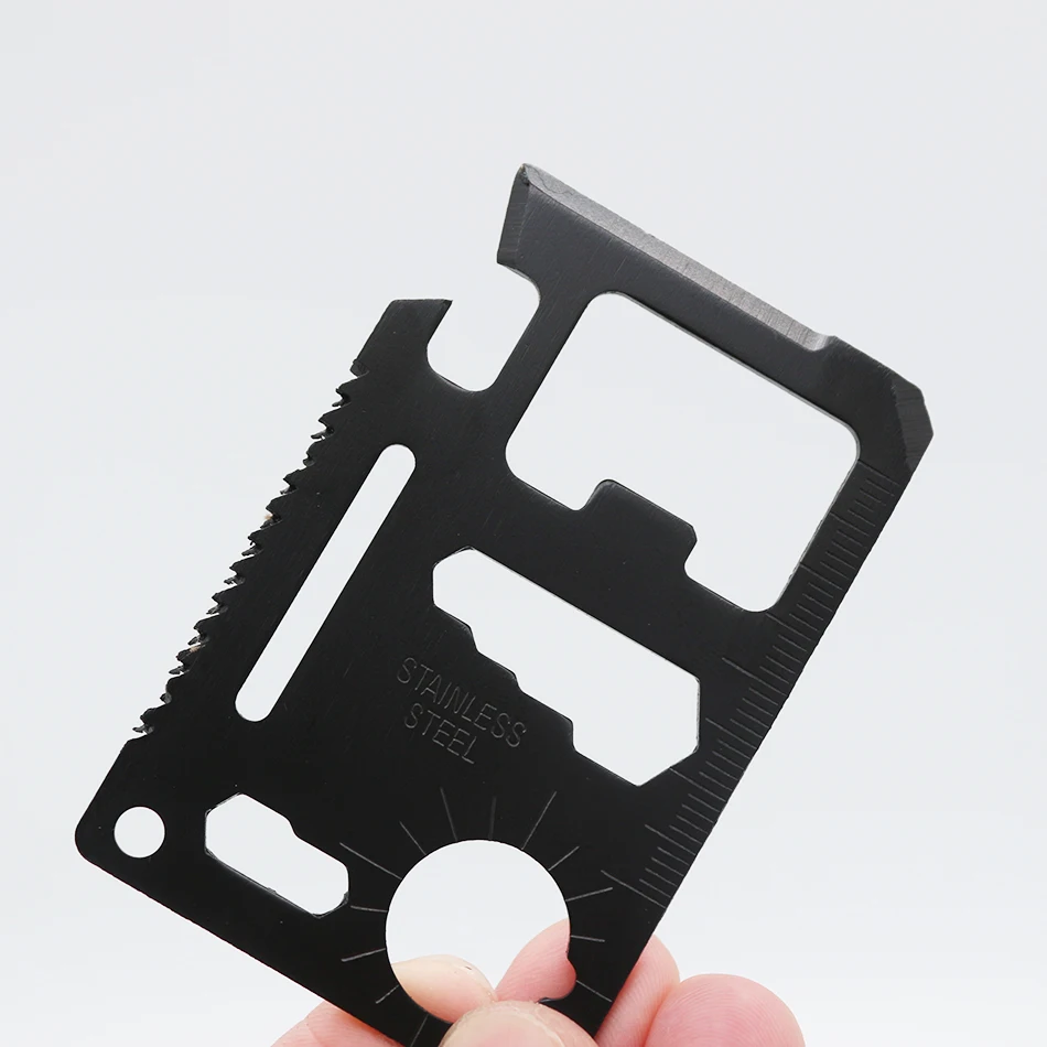 Multi Tools 11 in 1 Multifunction Outdoor Hunting Survival Camping Pocket Military Credit Card Knife Silver Multitool black Multi Tools 11 in 1 Multifunction Outdoor Hunting Survival Camping Pocket Military Credit Card Knife Silver Multitool black