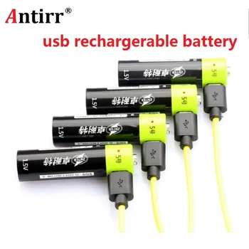 

ZNTER AA Rechargeable Battery 1.5V 2A 1250mAh USB Charging Lithium Battery Bateria with Micro USB Cable