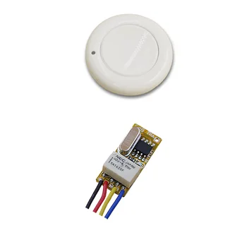 

New Top DC3.5V 5V 7V 9V 12V Relay 1CH Wireless RF Mini Remote Control Switch Transmitter with Receiver Light Switch Accessaries