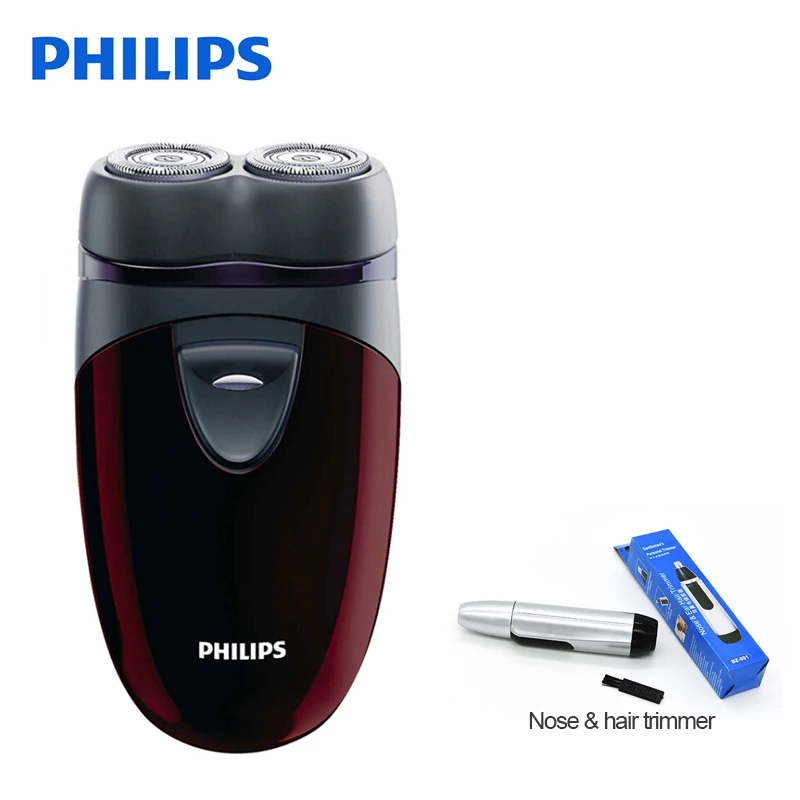 Оригинальная Электробритва Philips PQ206 с двумя плавающими головками AA батарея для отслеживания контура лица для мужской электробритвы