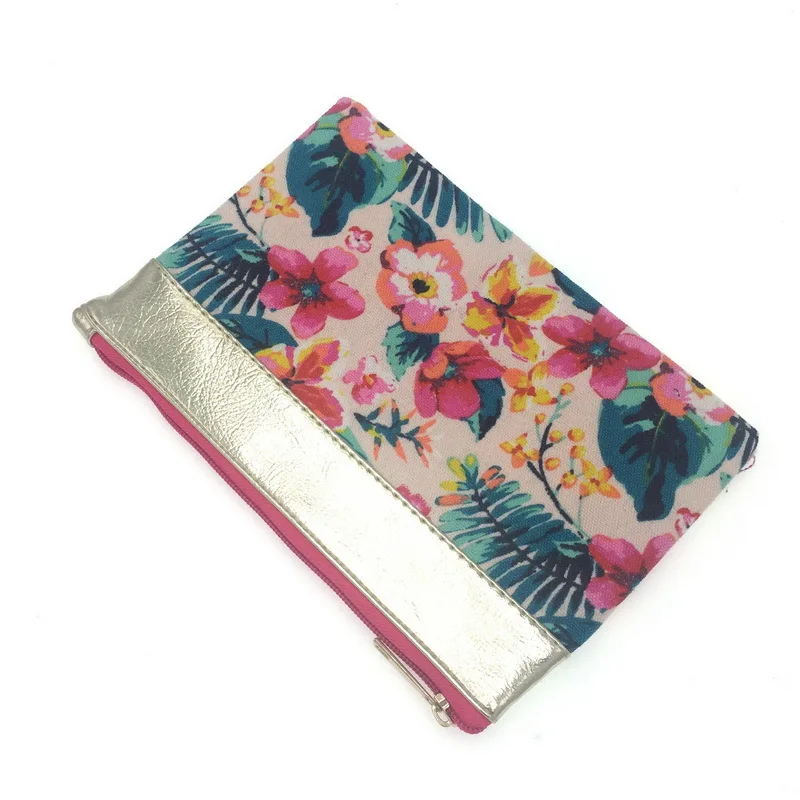 KANDRA Quality Fabric Cosmetic Bag Tropical Pineapple Floral Pattern Travel Pouch Clutch New Small Zipper Change Purse 2019 KANDRA Quality Fabric Cosmetic Bag Tropical Pineapple Floral Pattern Travel Pouch Clutch New Small Zipper Change Purse 2019
