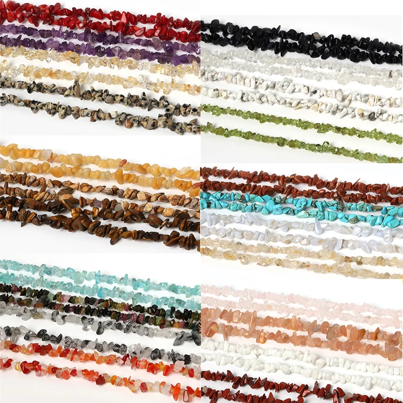 87cm/str 3-5mm Crystal Beads Small Rubble Natural Stone Beads Chips Beads Jewelry Accessories For Jewelry Making Bracelet DIY