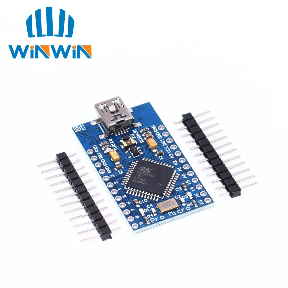 

Pro Micro ATMEGA32U4 5V/16MHZ module With the bootloader for arduino MINI USB/Micro USB with 2 row pin header