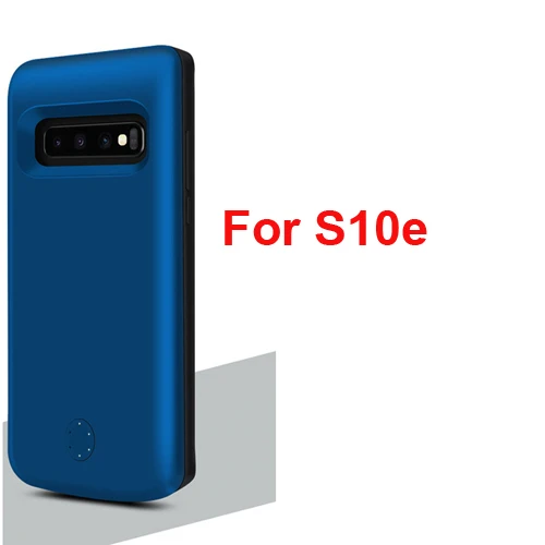 Чехол для зарядного устройства 6000 мАч для samsung Galaxy S10/S10 Plus, чехол для аккумулятора S10E 5000 мАч, внешний аккумулятор, чехол-крышка - Цвет: S10e 5000mAh blue