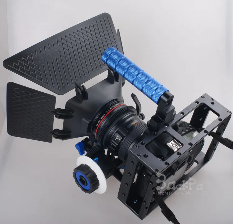 Dslr Rig Camera Cage Set + 15mm Aluminum Rod Block Plate + Follow Focus