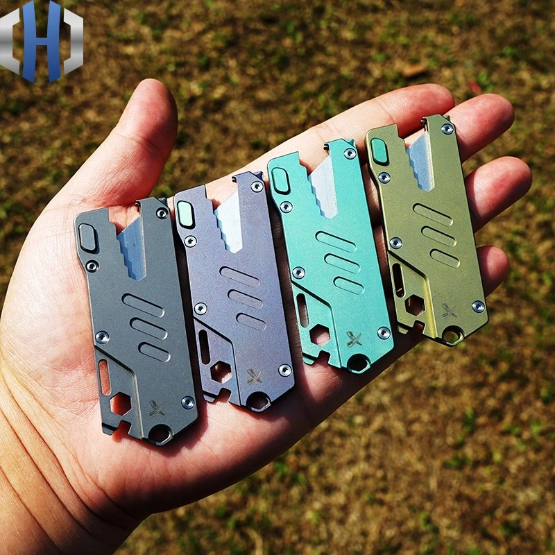 Original Titanium Alloy Utility Knife Paper Cutter Multi-tool With Small Tool EDC Portable Original Titanium Alloy Utility Knife Paper Cutter Multi-tool With Small Tool EDC Portable
