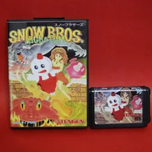 Snow Bros. Nick& Tom 16 бит MD карта с розничной коробкой для Sega megadrive Видео игровой консоли системы