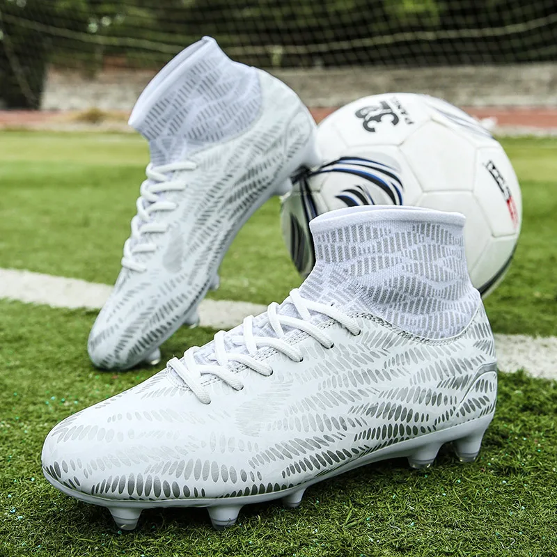 

FANCIHAWAY New Arrival Football Shoes High Ankle Soccer Boots FG Superfly TF Kids Children Outdoor Cleats Sport Sneakers