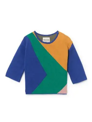 Kids Sweater Winter StRafina Boys Girls Geomatric Stripe Knitted Sweater Children Knitted Clothing Set Baby Top Cardigan