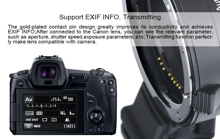 BEESCLOVER Commlite EF/EF-S AF адаптер для объектива для Canon EF/EF-S объектив для EOSR RF-Mount Full-frame адаптер для крепления камеры r25
