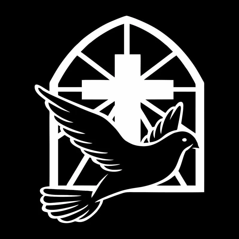 YJZT 12 8 см * 15 6 религиозные Dove дешевые высокое качество Стикеры виниловые наклейки
