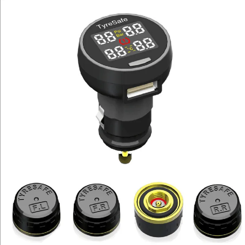 

2017 Newest TP200 Wireless tpms Tire Pressure Monitor System tmps with cigarette charger External Sensor