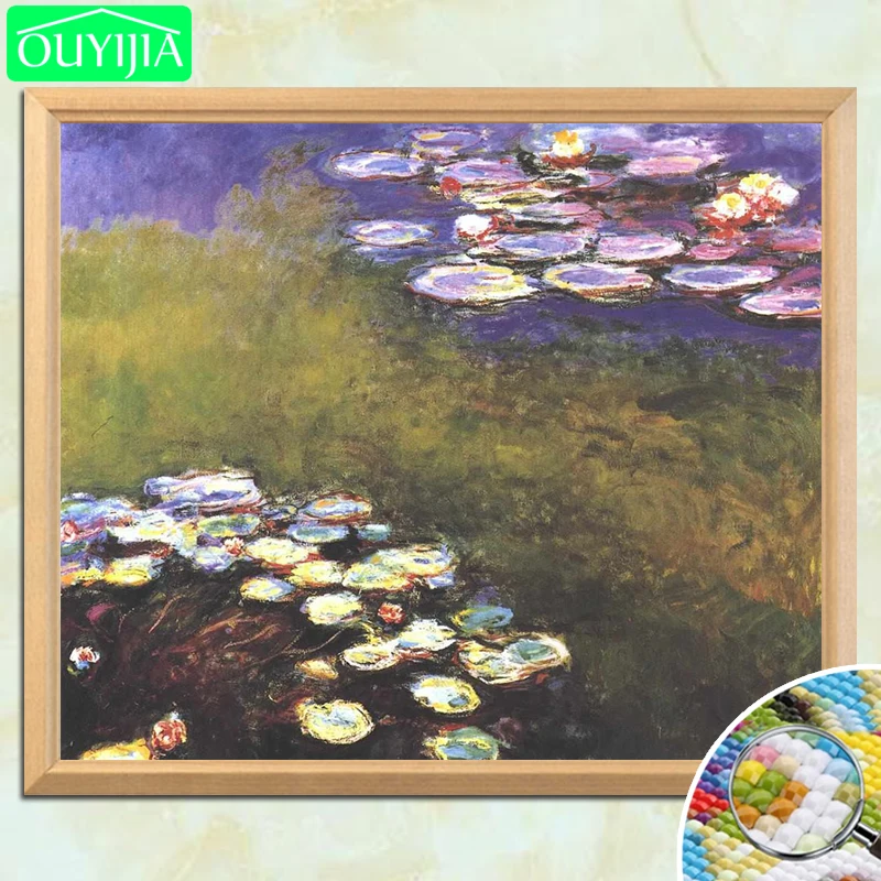 Buy Claude Famous Painting "Water Lilies" 5D DIY Diamond Painting Full