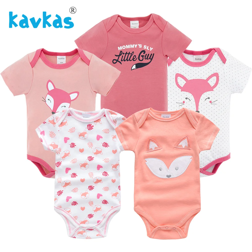 Kavkas/5 шт. Комбинезоны для новорожденных девочек Комбинезон маленьких мальчиков