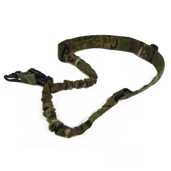 

Multicam Tactical Single 1 Point Gun SLing Adjustable Bungee Rifle Gun Strap System for Paitball War Games
