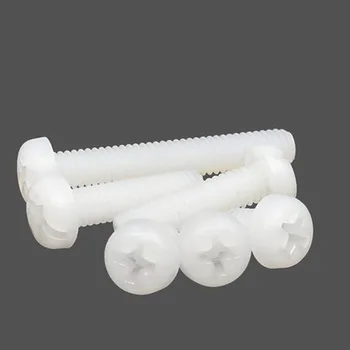 

30pcs M5 Phillips Round head nylon screw Cross Pan heads Mechanical plastic bolt 304 stainless steel insulation 10mm-50mm Length