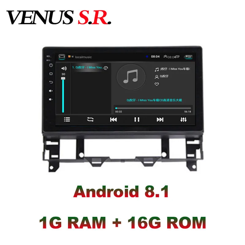 Skup VenusSR Android 8.1 2.5D samochodowy odtwarzacz dvd dla mazdy 6 Radio 2002 2008 multimedia Radio stereo gps nawigacja gps