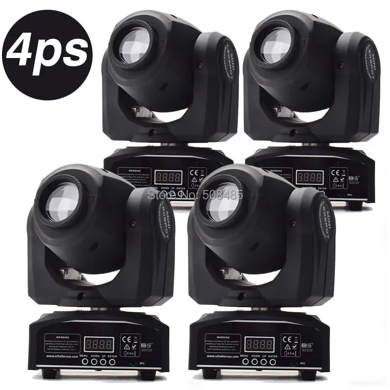 Быстрая доставка Лидер продаж/4 шт./лот Eyourlife LED Inno Pocket Spot Mini Moving Head Light 30 Вт DMX dj 8 gobos