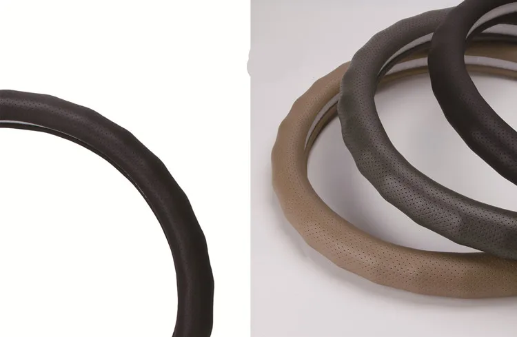 Odorless Silicone Inner Ring Car Steering Wheel Cover Velvet Anti-slip Car Styling Accessories Steering Wheel Cover (7)