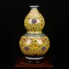 Classical Jingdezhen Vase Floor Large Colored Enamel Calabash Porcelain Vase Decorates Sitting Room Furnishing Art 6
