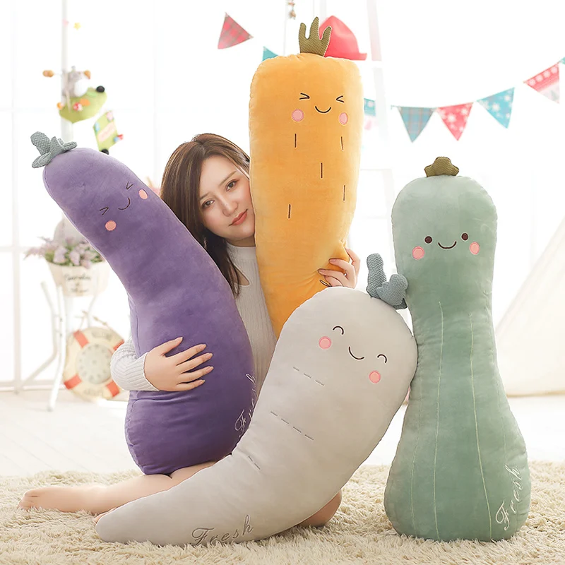 

High quality 80cm fruit pillow eggplant radish vegetable pillow plush toy baby toy pillow household supplies