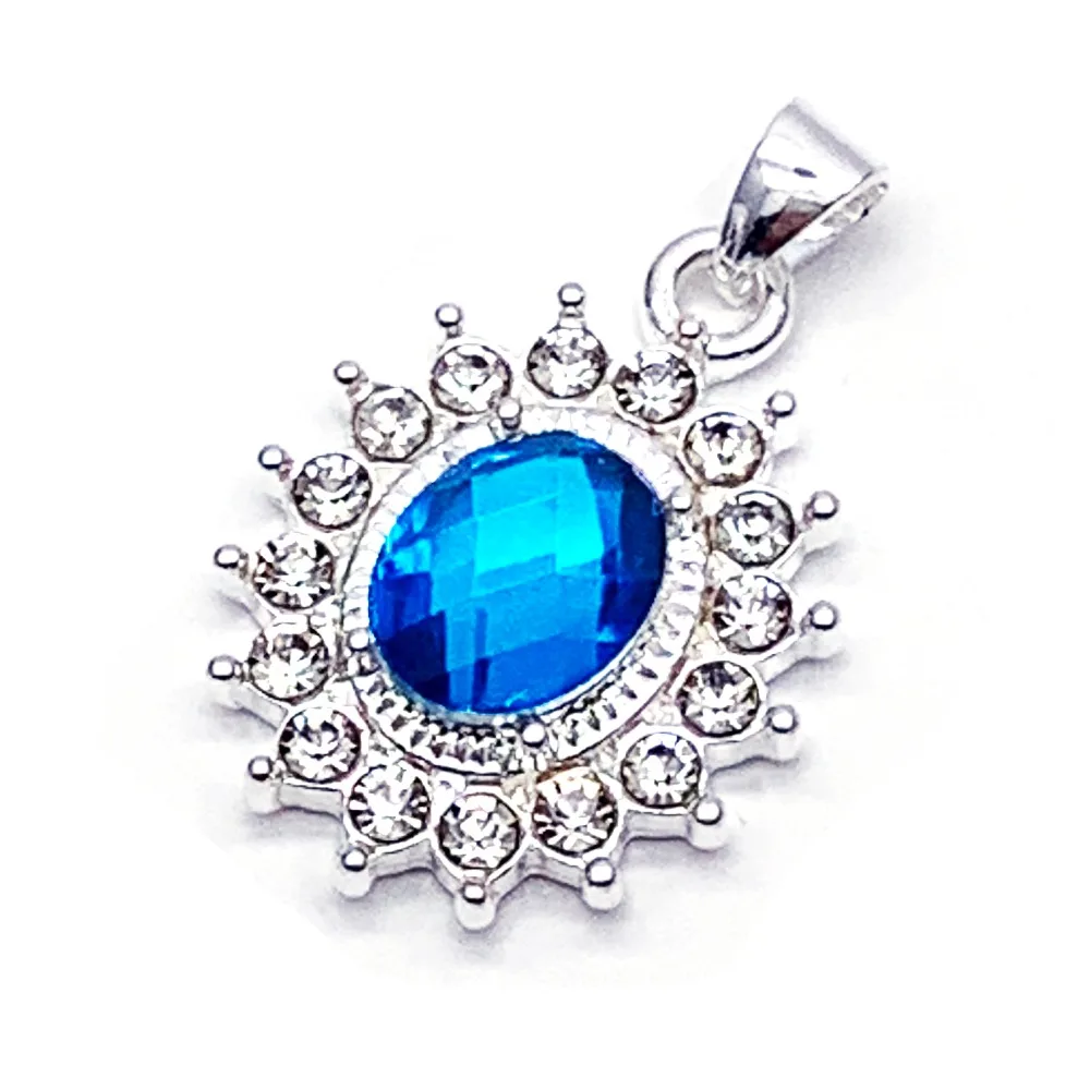 Fashion crystal pendant necklace classic sunflower...
