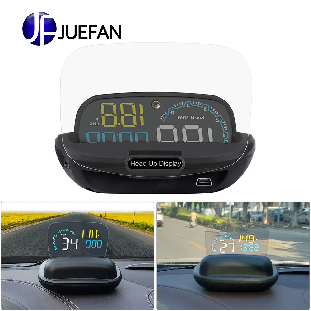 

HD LED color display Car HUD head up display Car diagnostic tool OBD2 fault code elimination Safety driving computer Overspeed