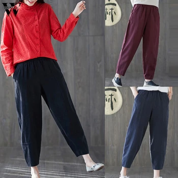 

Womail Women Pants Summer Fashion Solid Ladies Loose Pants Casual High Waist Long Pants Trousers Daily Causal 2019 M531