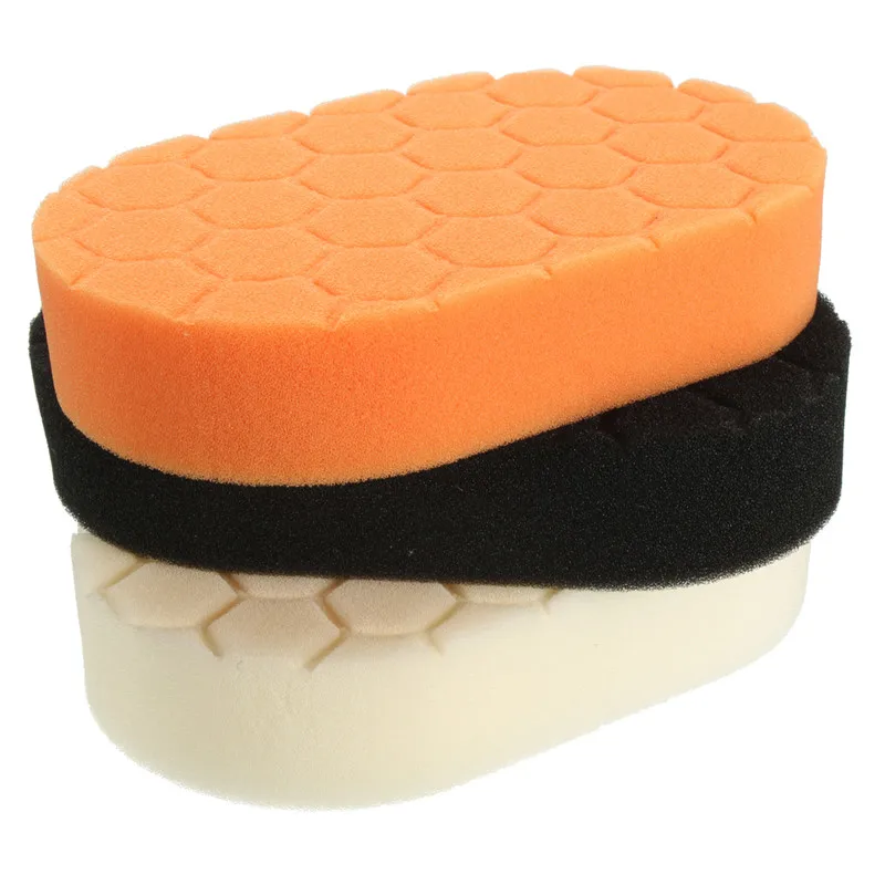 

3pcs Buffing Sponge Polishing Pad Sets Hand Finishing Applicator Pads Set for Car Polisher Wax Buff