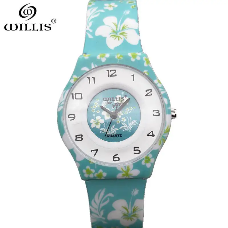 Брендовые женские часы WILLIS ультра тонкие силиконовые ремешки модные