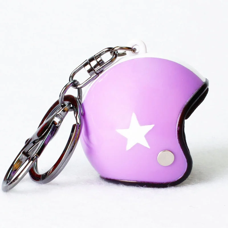 

Creative Motorcycle Safety Helmets Car Auto Five-star Keychain Pendant Classic Key Ring Keyfob Casque Holder Car Accessories