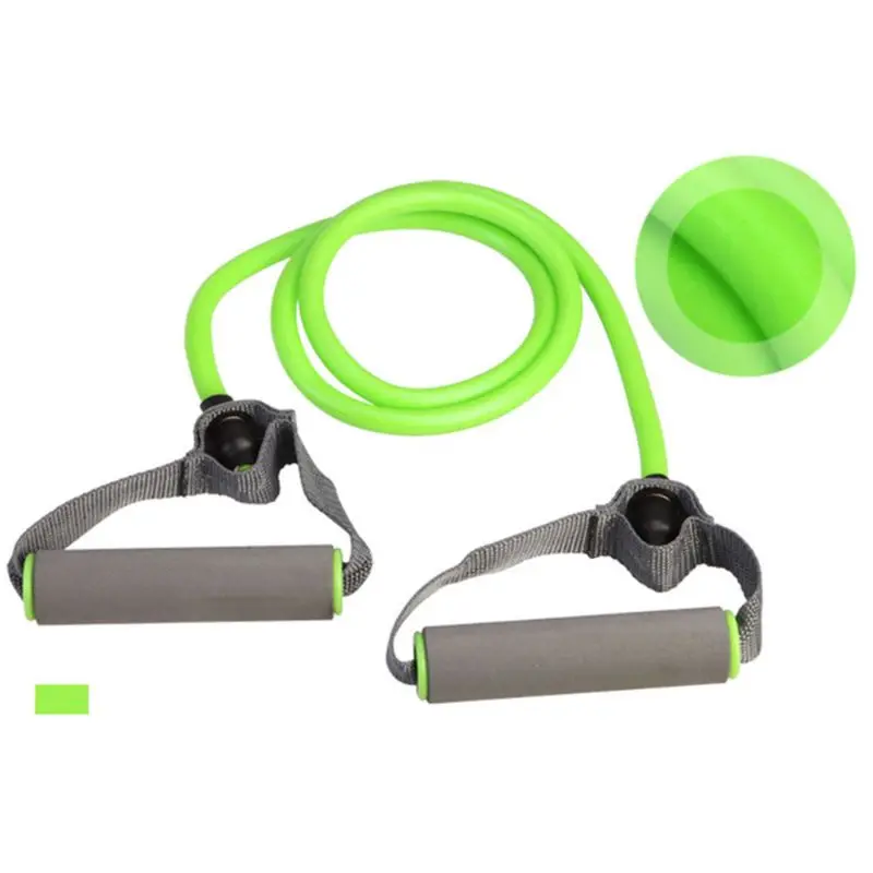 Resistance Band Workout Exercise Strap Foam Handle Strength Training Home Gym Workouts Portable Sports Accessory