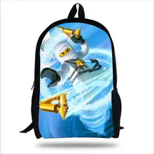 Pulgadas 2017 populares bolso de escuela los niños niños impresión de la historieta mochila hero personajes superman ninjago bolsa para niños niño niña